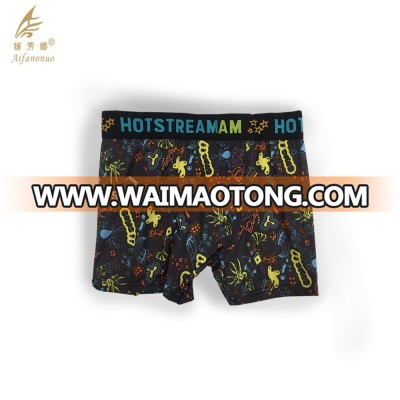 print fashion polyester man shorty OEM underwear man ice silk underwear