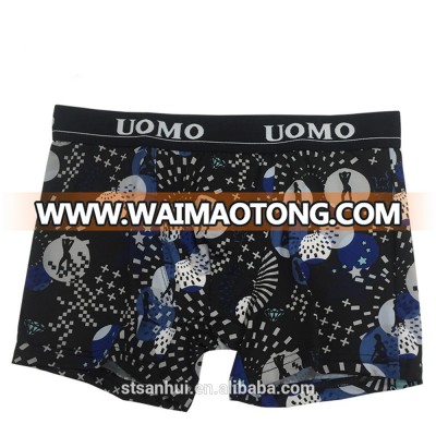 New Design Custom OEM Man Boxer Quality Waistband Cotton Lining 100% Print Silk Shorts Briefs Breathable Cartoon Underwear