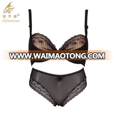 women quality mature fashion push up bra and panty nylon OEM Shantou