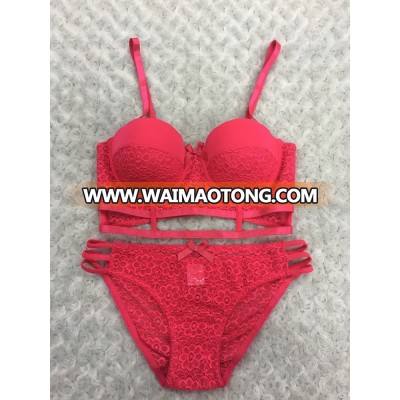 Hot underwear bra and thong set lace new design image